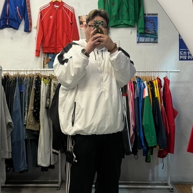 나이키 올드스쿨 스우시 사이드라인 풀오버 바람막이 XXXXL