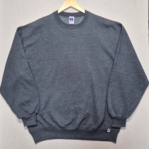 [XL] 90s US Made 러셀 다크그레이 스웻 -3