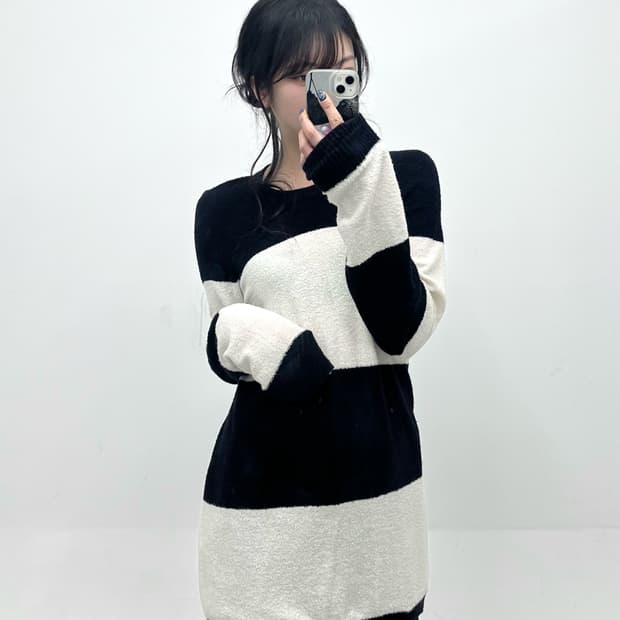 DIESEL 스트라이프 니트 원피스