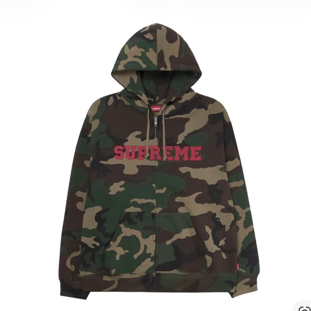 [구해요]슈프림 컬리지에이트 아플리케 집업 카모 25FW