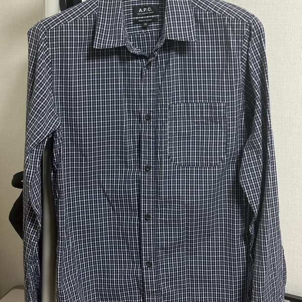 [XS]A.P.C. 아페쎄 체크 셔츠 네이비