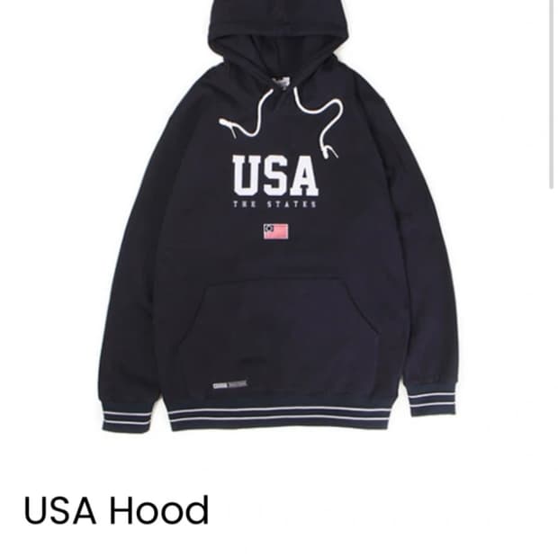 앱놀머씽 (ABNORMALTHING) 공용 USA 후드티 S 사이즈