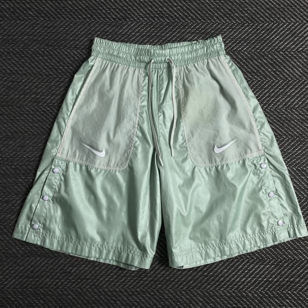 나이키 우먼스 더블 스우시 나일론 러닝 팬츠o 3554