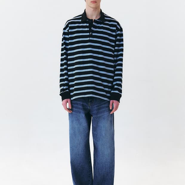 윈더 winder 스트라이프 코튼 폴로