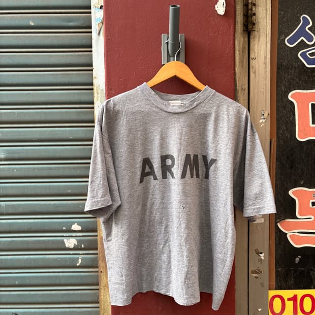 RH-07 U.S ARMY 빈티지 티셔츠 XL 컷오프 &데미지 커스텀