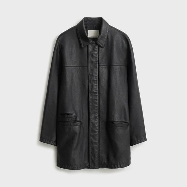 포터리 26ss 레더 카 코트 