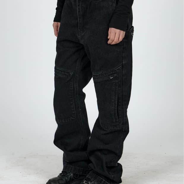 리빌드 포켓 팬츠 (BLACK) M사이즈