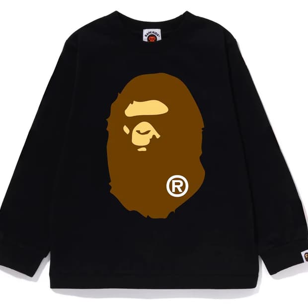 [160] 베이프 빅 사루 롱슬리브 블랙 키즈