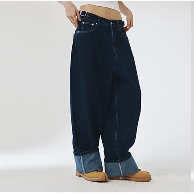 플리즈프로젝트 팬츠 blue 데님 1사이즈