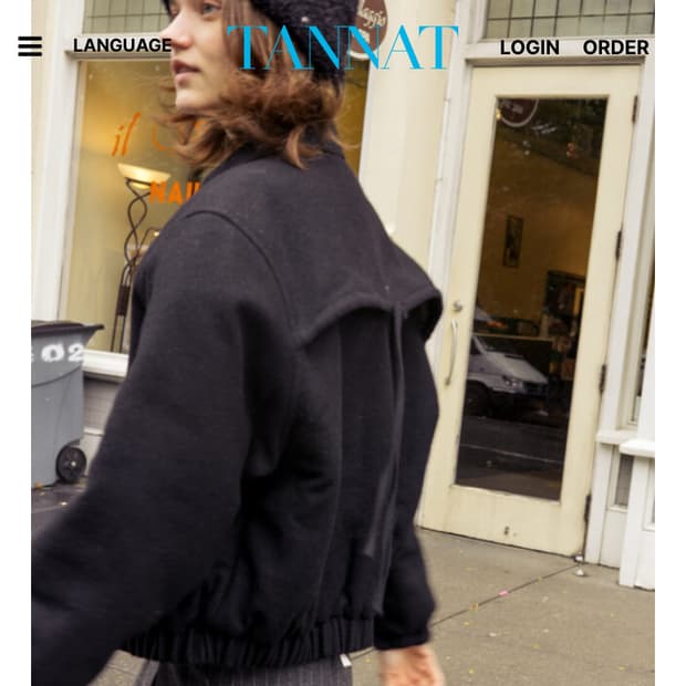 타낫 루프 울 점퍼 블랙