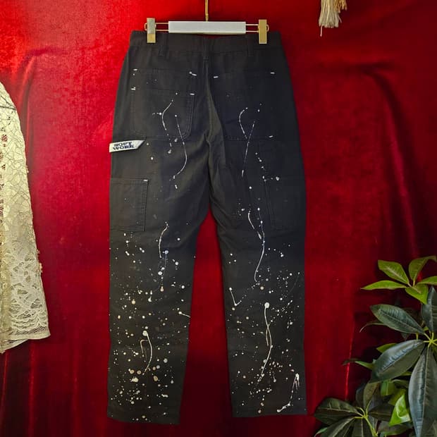 디스이즈네버댓 페인팅 워크 팬츠 M size