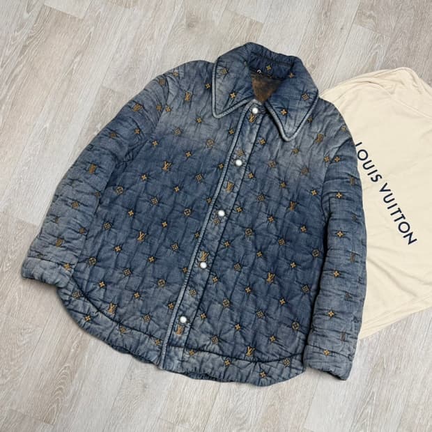 [2XL/새상품급] 루이비통 패디드 데님 모노그램 패딩 자켓 백화점판