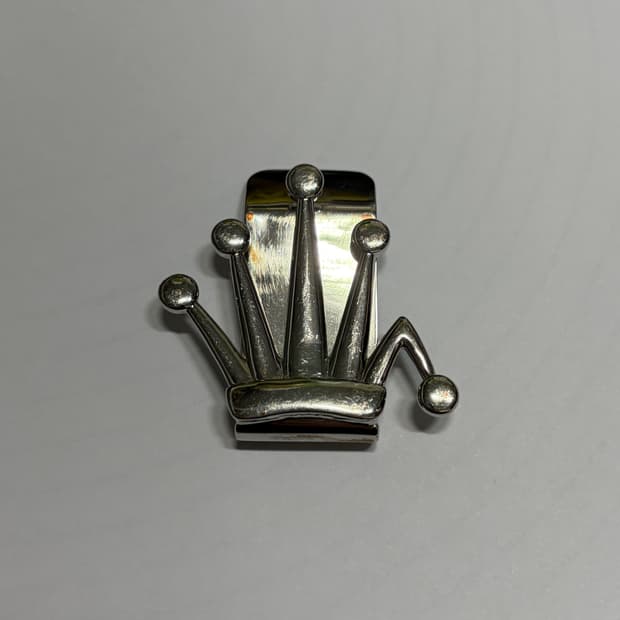 스투시 벤트 크라운 머니 클립 실버