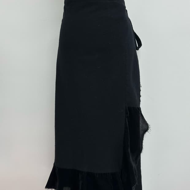 꼼데가르송 02s 울 랩 스커트