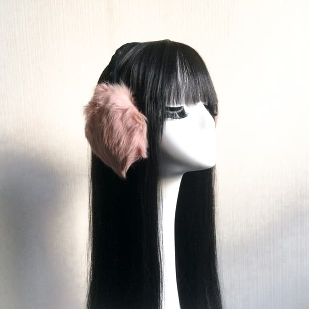  Rabbit fur earmuff
