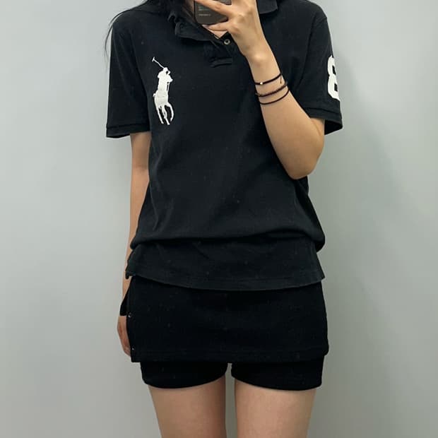 폴로 랄프로렌 빅포니 블랙 pk 반팔 티셔츠