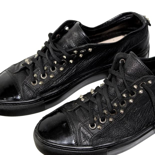 Neil Barrett Leather Stud Sneakers