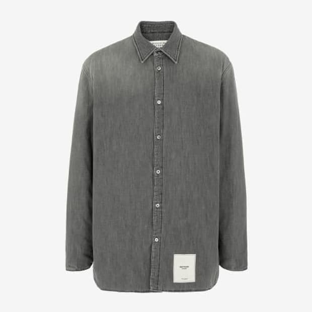 [새제품]41 마르지엘라 데님 자켓 패디드 패딩 흑청 마르지엘라 데님셔츠