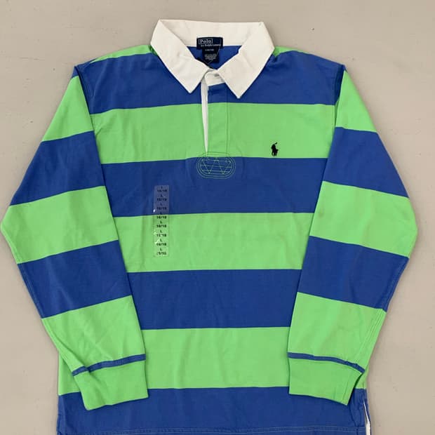 폴로 보이즈 긴팔 럭비 카라티 L(16-18)