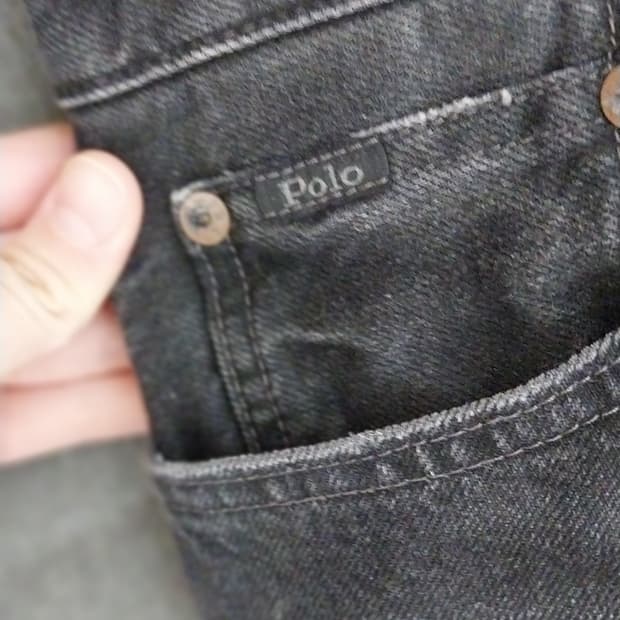 (급전 새상품)폴로 데님 흑청 스트레이트핏