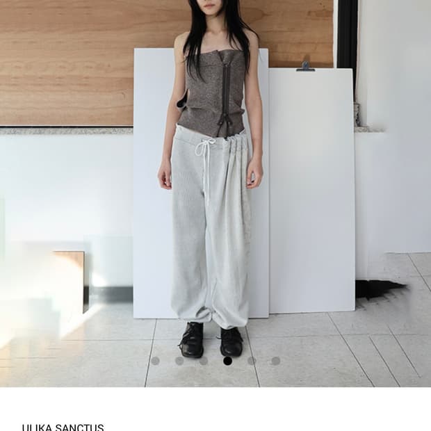 울리카상투스 curtain jersey pants (ivory) xs