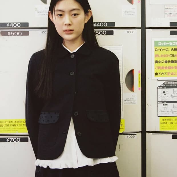 오헤시오 도트 블레이져 재킷