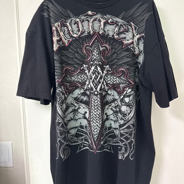 아비렉스 대검 로고 오버핏 반팔티