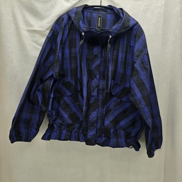 조르쥬 레쉬 체크 후드 바람막이 L