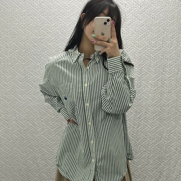 커버낫 빈티지 캐주얼 모던룩 포켓 셔츠 M C06596