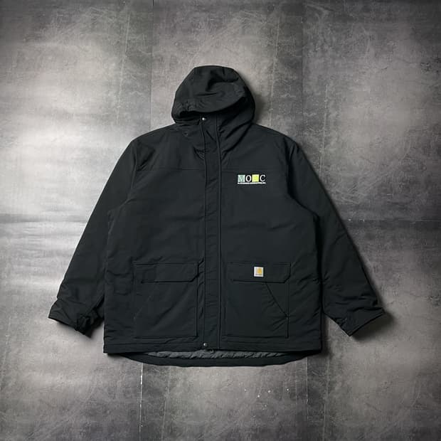 CARHARTT 칼하트 빈티지 블랙 후드 워크 자켓 A00840