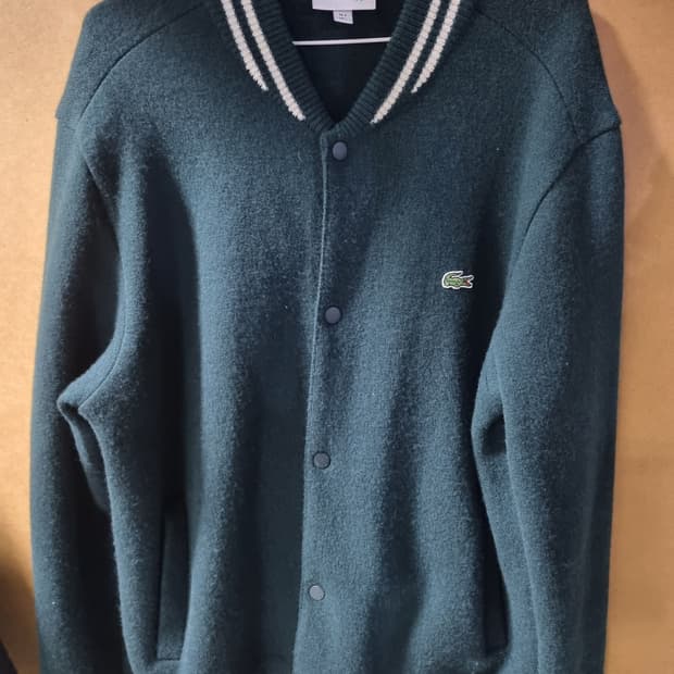 라코스테 남성 모직 니트자켓 