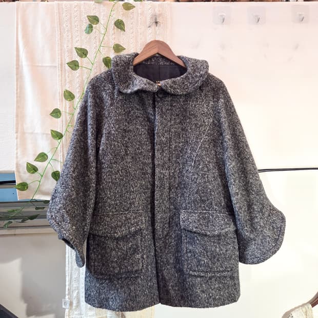 알파카 포켓 카라 코트