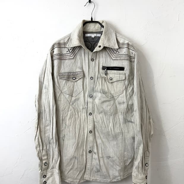 SCISSORS 링클드 웨스턴 셔츠