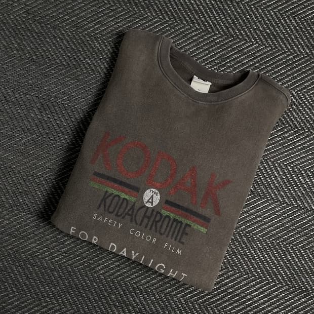 Kodak 그래픽 빅로고 박시핏 맨투맨y 4785