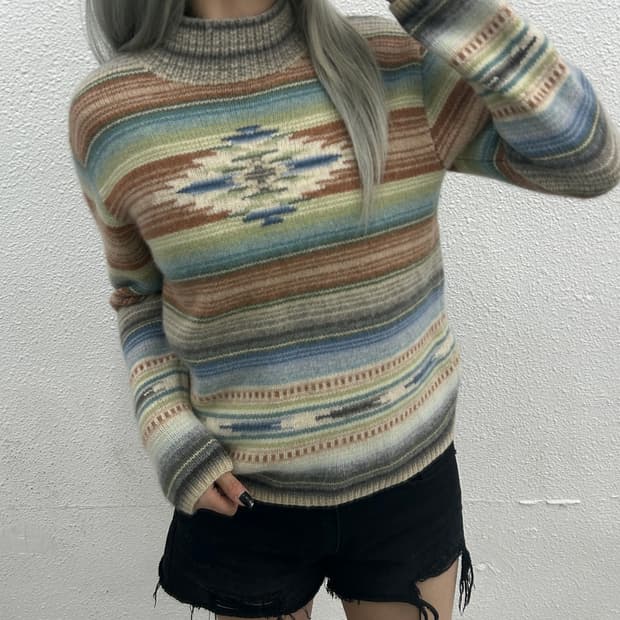 폴로 랄프로렌 파스텔 나바호 니트