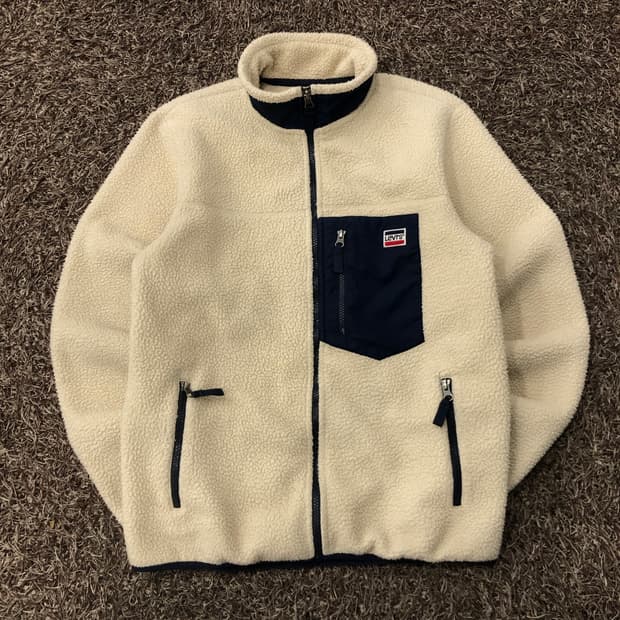 M 리바이스 공용 플리스 집업 후리스 자켓