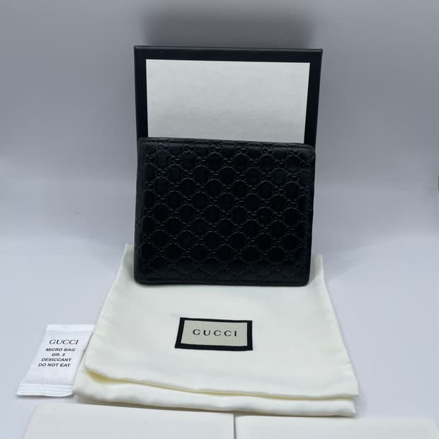 구찌 마이크로시마 반지갑 블랙