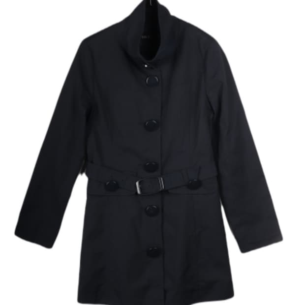 빈티지 나일론 벨트 코트