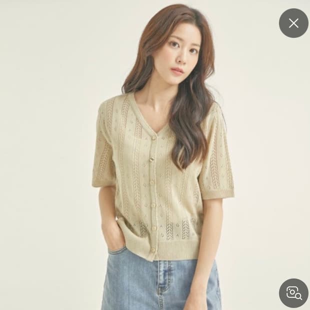 로엠 스카시 반팔 가디건 베이지(M)   