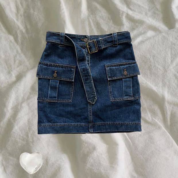 Brooks Brothers . 브룩스브라더스 카고 데님 미니스커트