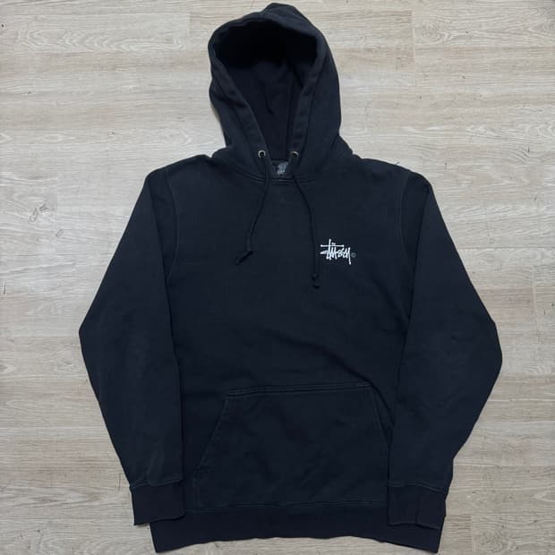 스투시 베이직로고 백프린팅 후드티