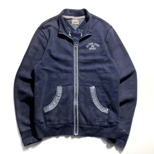 타미힐피거 체크 헤비 코튼 집업