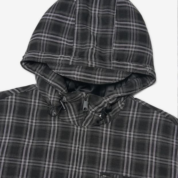 노매뉴얼 체크 후드자켓