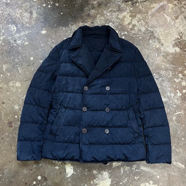 100) 헤보 hevo 가먼트다잉 덕다운 패딩 코트 자켓 메이드인 이태리