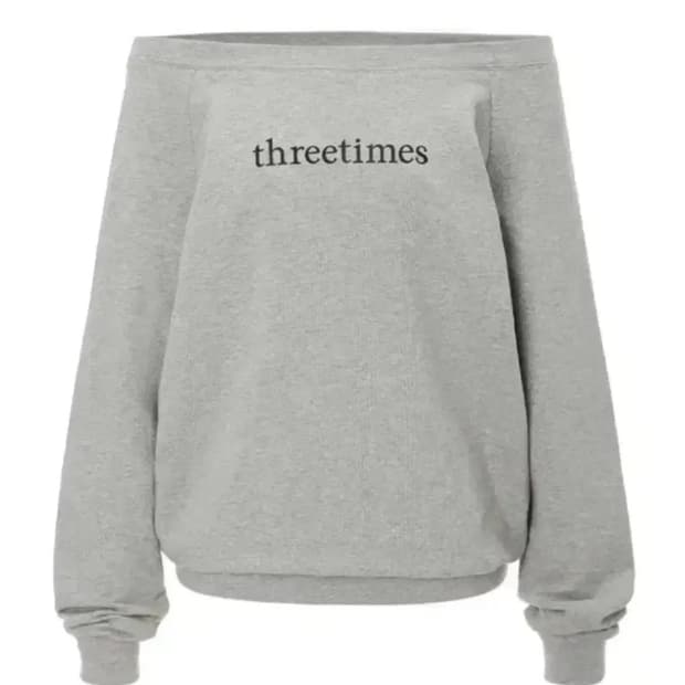 쓰리타임즈 쓰탐 로고 오프탑 그레이 m사이즈