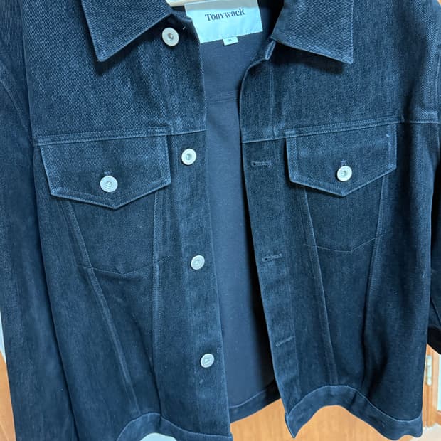 토니웩 벨벳 데님 자켓 XL 
