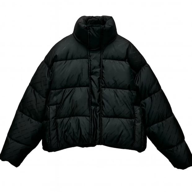 발렌시아가 올오버 BB 로고 패딩 재킷( 여성 크롭 오버핏 )