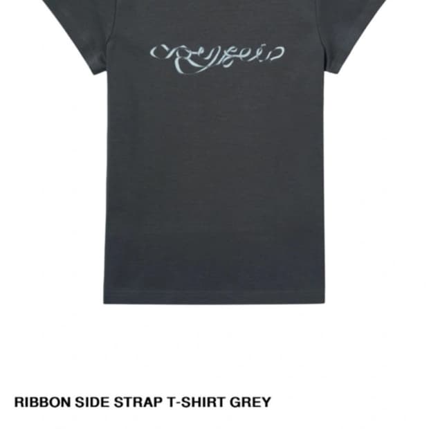 코이세이오 리본 사이드 스트랩 티셔츠 