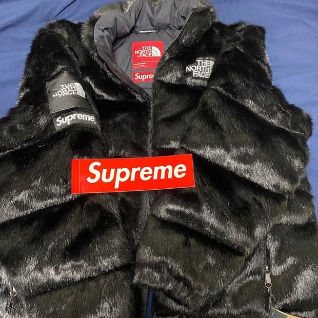 슈프림 x 노스페이스 포우 퍼 눕시 블랙 팝니다 !