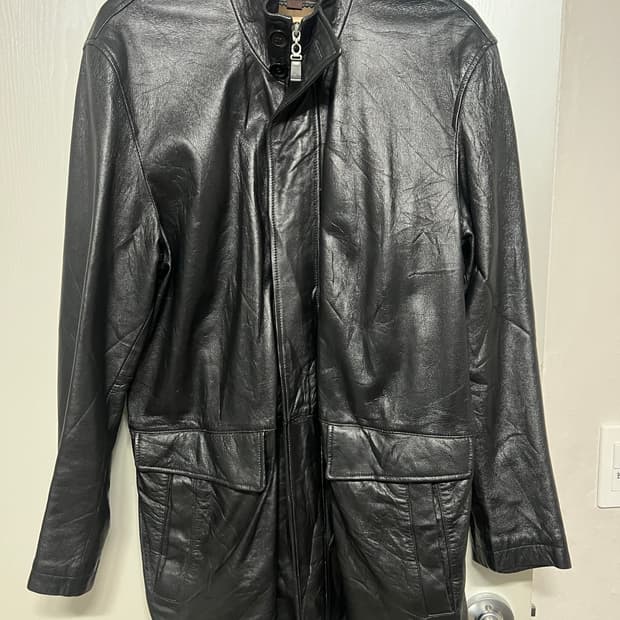 양가죽 하이넥 카코트 